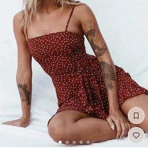 Princess Polly Polka Dot Spaghetti Strap Dress US 2